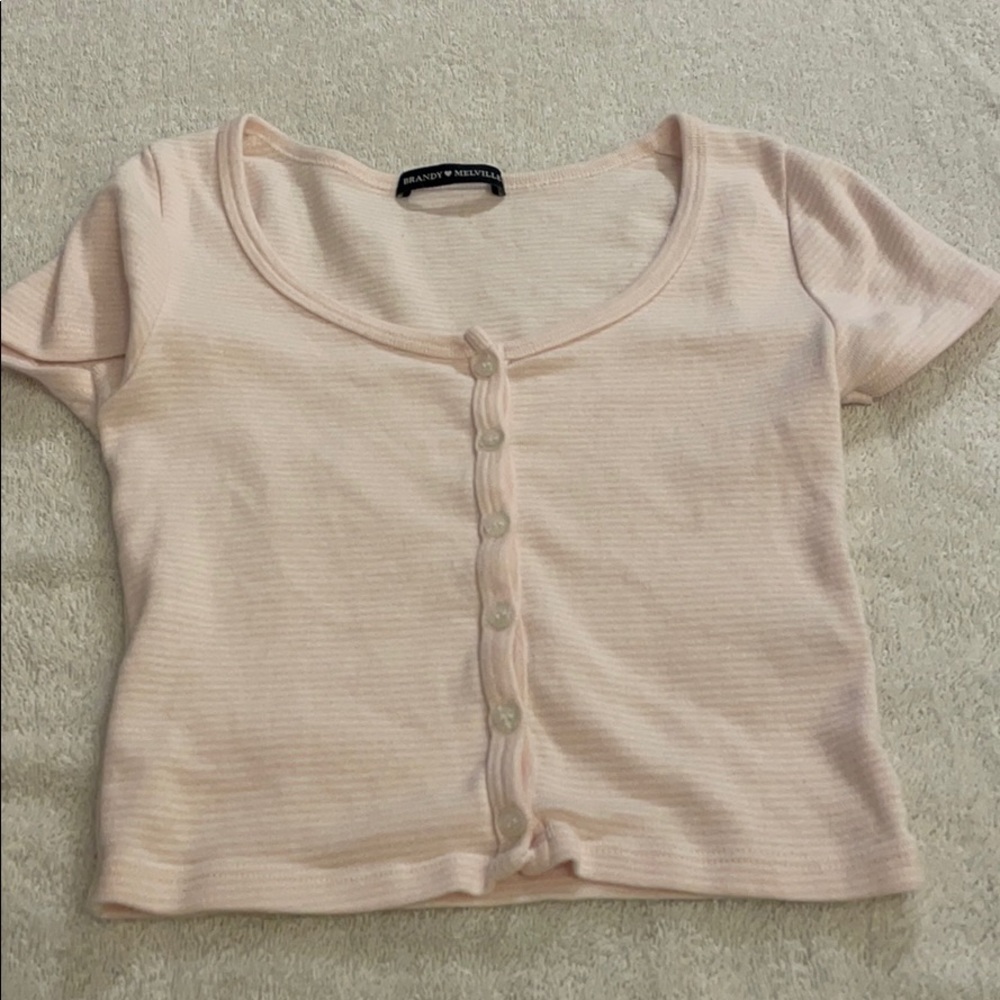 BRANDY pink and white buttons